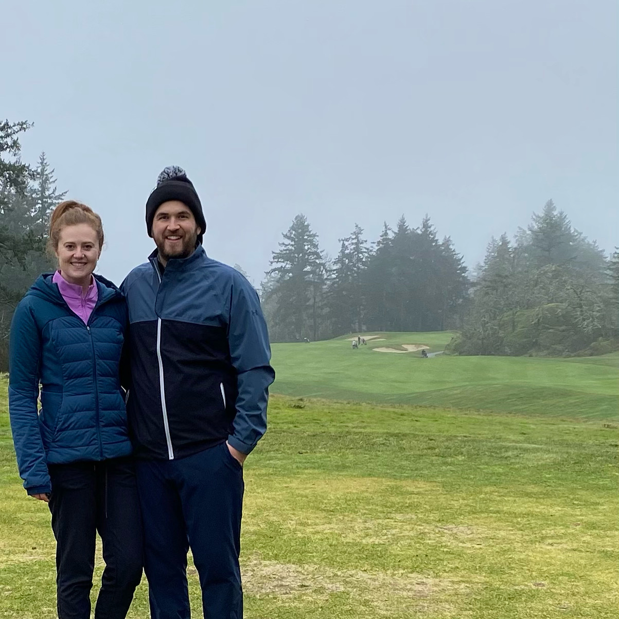 His and Hers Golf Channel first picture together - Highland Pacific Golf Course